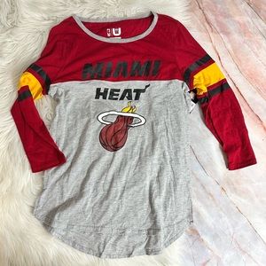 NBA "Miami Heat" Women's Ultra Game Raglan 3/4 Sleeve T-Shirt SZ Medium